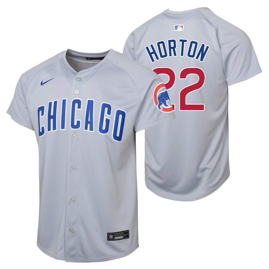 Cade Horton Chicago Cubs Nike Youth Road Grey Limited Jersey product image 1, provided for visual reference and product
