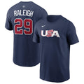 Cal Raleigh USA World Baseball Classic 2026 Nike Navy Player T-Shirt product image 1, provided for visual reference and