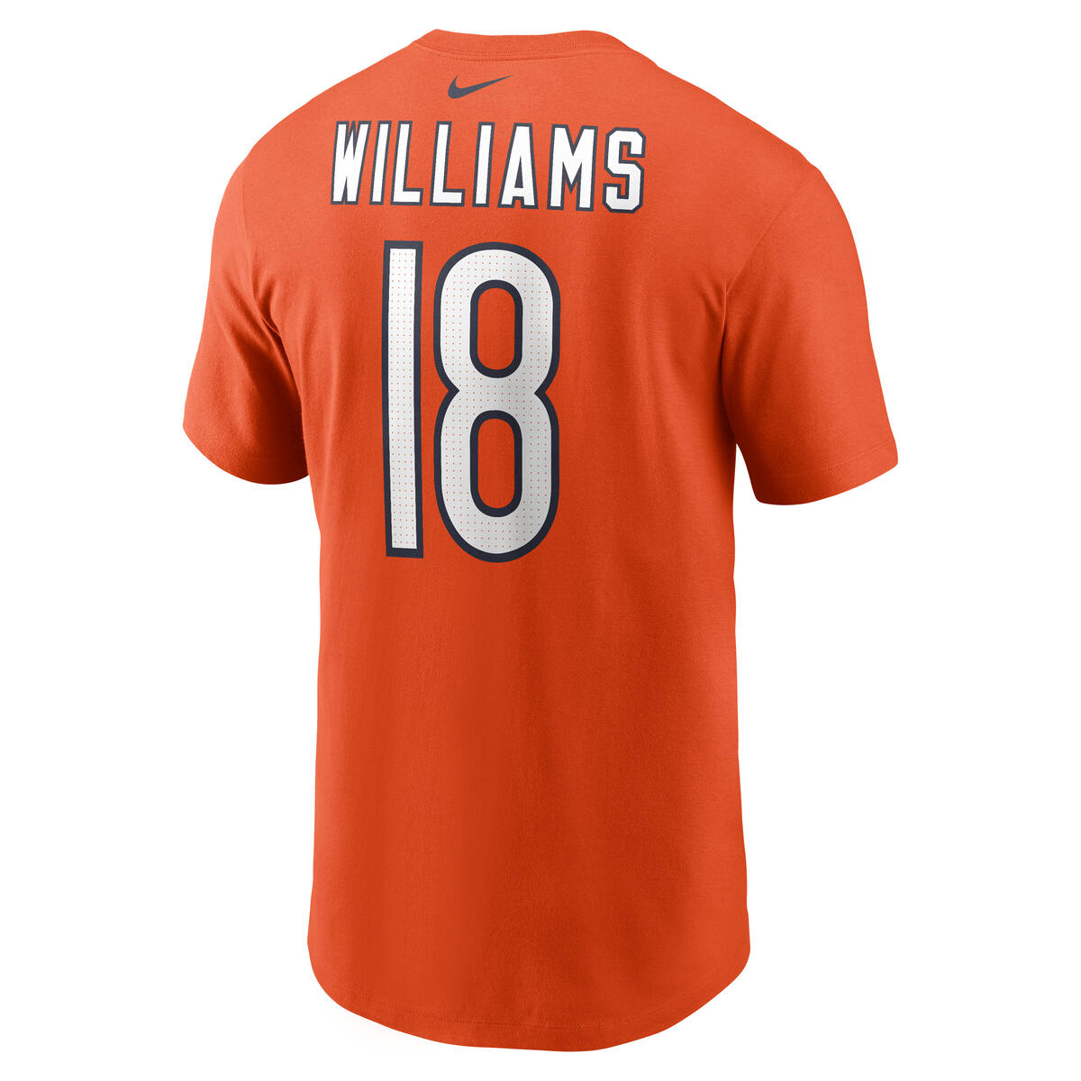 Caleb Williams Chicago Bears Orange Name and Number T-Shirt product image 2, provided for visual reference and product