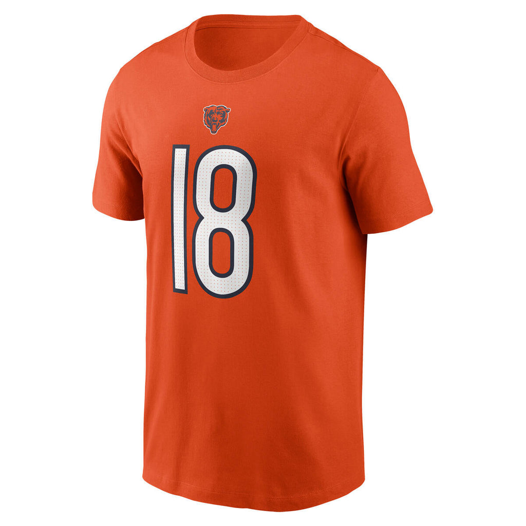 Caleb Williams Chicago Bears Orange Name and Number T-Shirt product image 3, provided for visual reference and product
