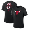 Caleb Wilson Chicago Bulls Name and Number Men Black T-Shirt product image 1, provided for visual reference and product