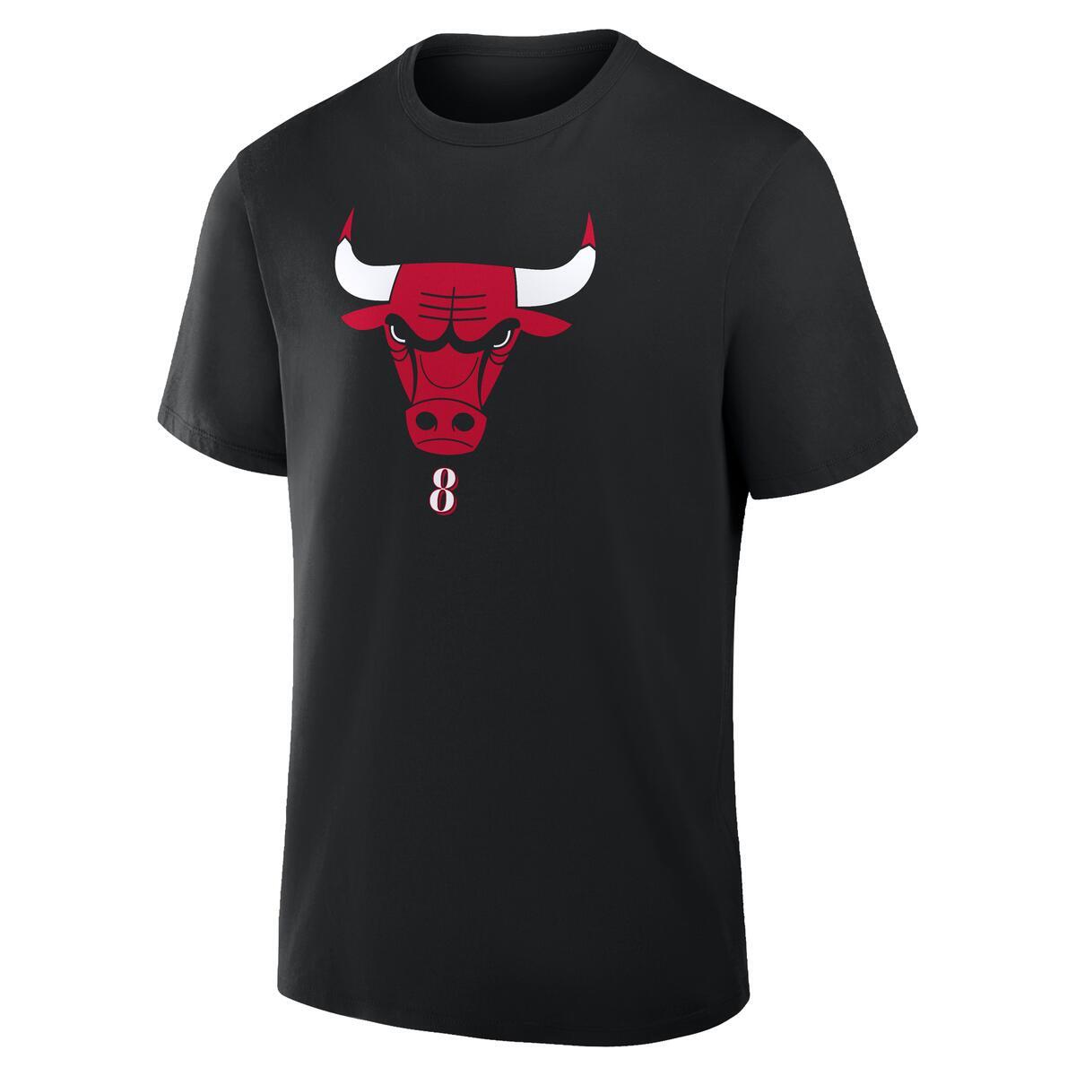 Caleb Wilson Chicago Bulls Name and Number Men Black T-Shirt product image 2, provided for visual reference and product
