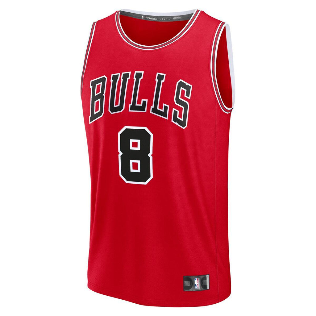 Caleb Wilson #8 Chicago Bulls Fanatics Youth Red Icon Jersey product image 2, provided for visual reference and product