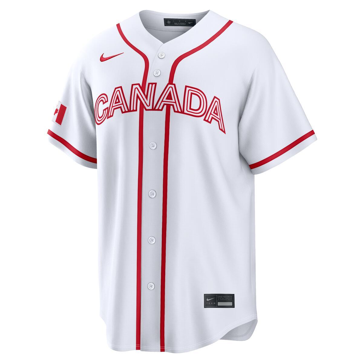 Canada World Baseball Classic 2026 Nike White Home Jersey product image 2, provided for visual reference and product detail