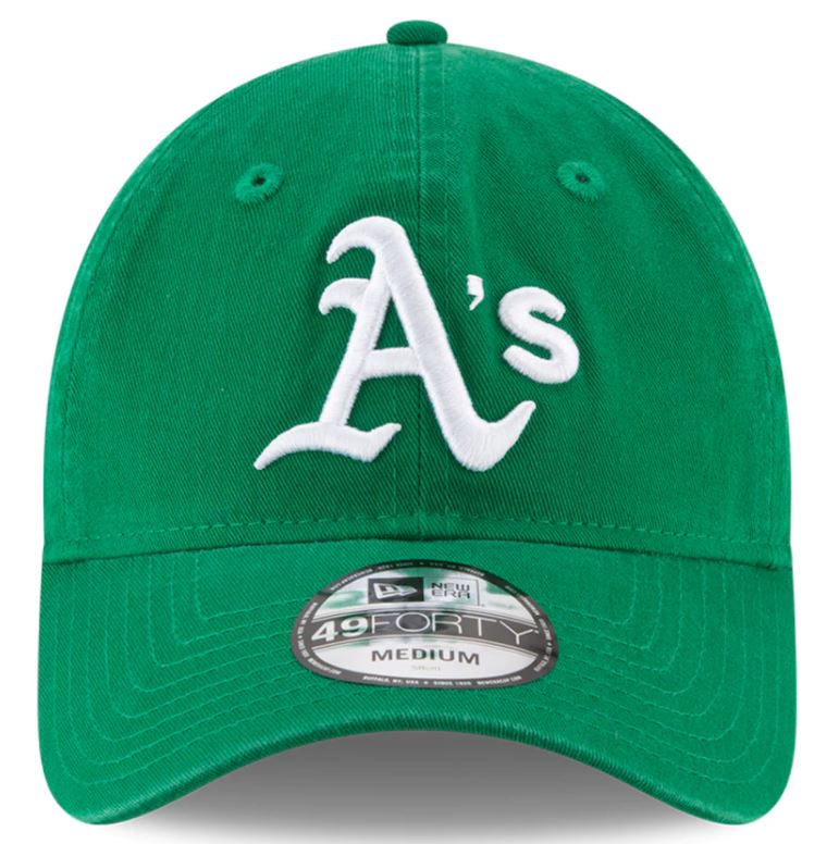 Oakland Athletics New Era Core Fit Replica 49FORTY Fitted Hat - Green product image 1, provided for visual reference and