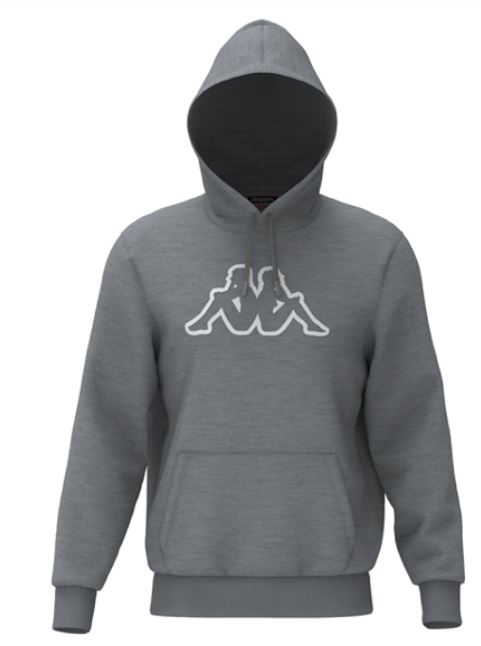 Kappa Logo Zavrok Hoodie-Grey product image 1, provided for visual reference and product detail review