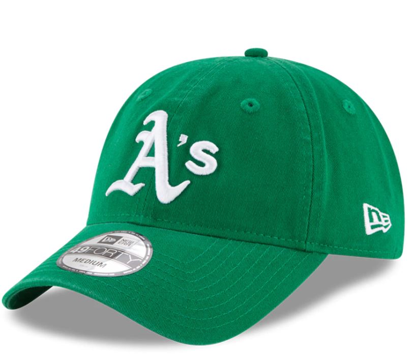 Oakland Athletics New Era Core Fit Replica 49FORTY Fitted Hat - Green product image 4, provided for visual reference and
