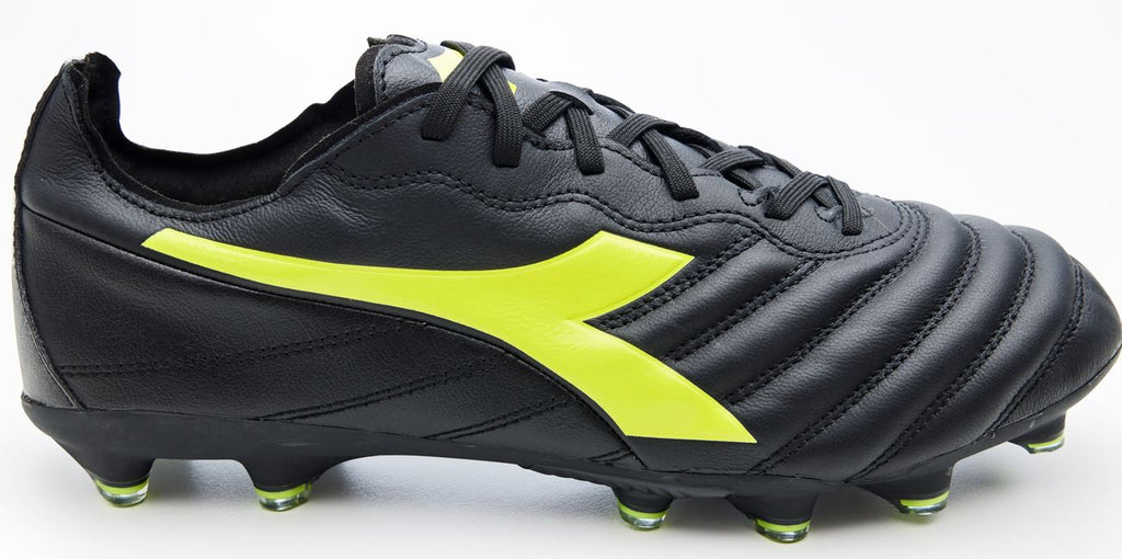 DIADORA BRASIL ELITE 2 LT LP12-Black/Fluo Yellow product image 1, provided for visual reference and product detail review