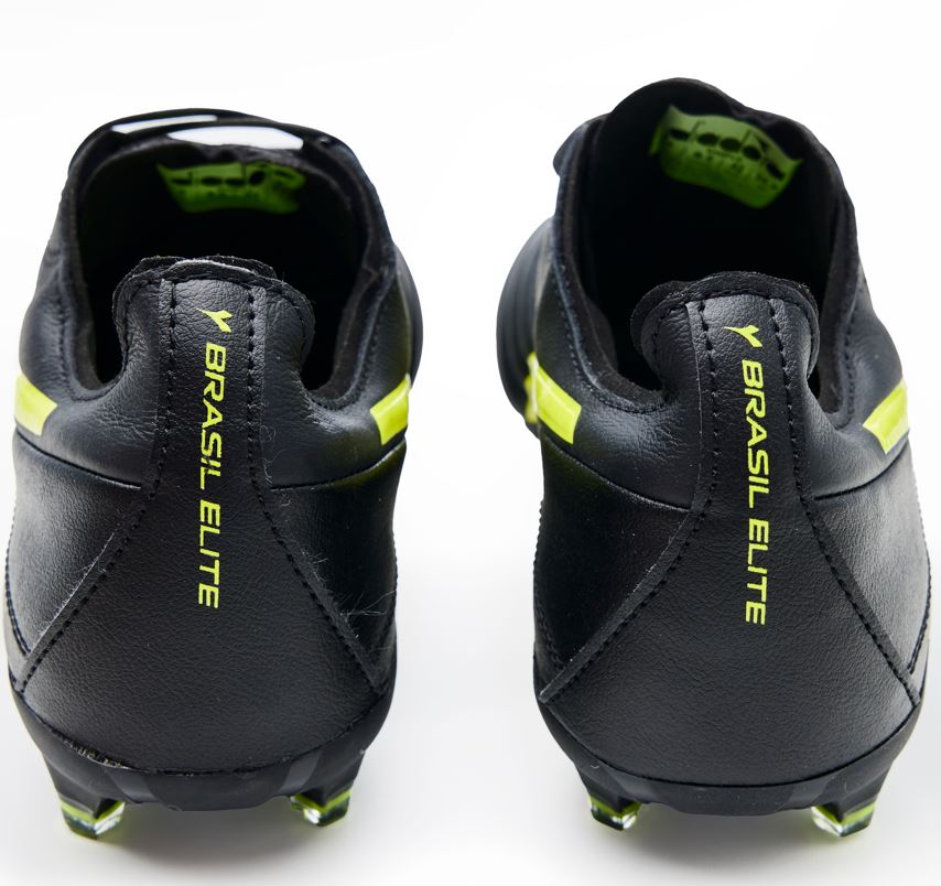 DIADORA BRASIL ELITE 2 LT LP12-Black/Fluo Yellow product image 2, provided for visual reference and product detail review