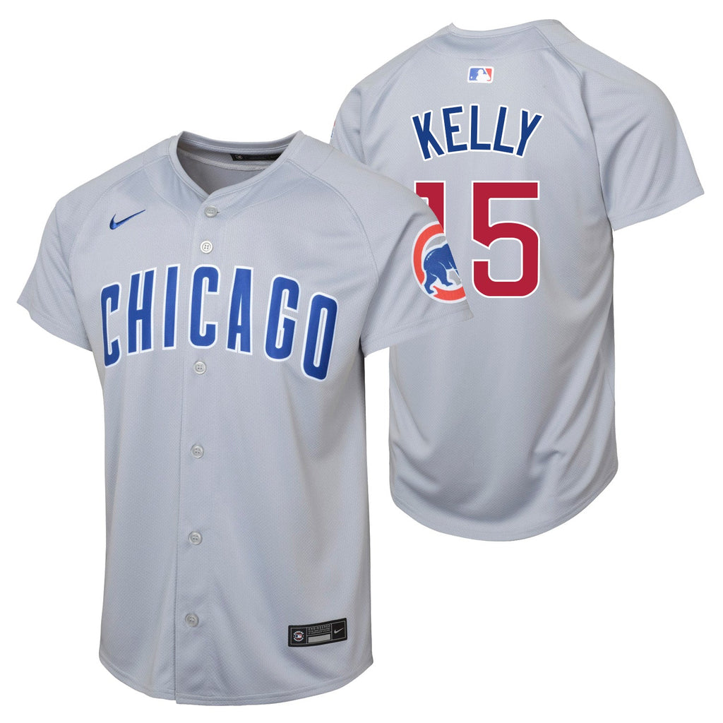 Carson Kelly Chicago Cubs Nike Youth Road Grey Limited Jersey product image 1, provided for visual reference and product