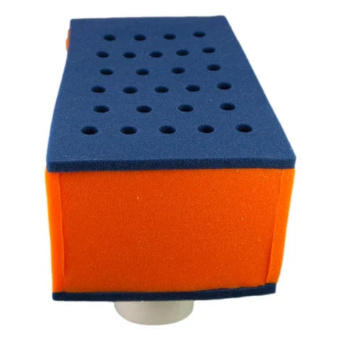 Cheese Grater Foam Hat - Navy Blue and Orange product image 4, provided for visual reference and product detail review