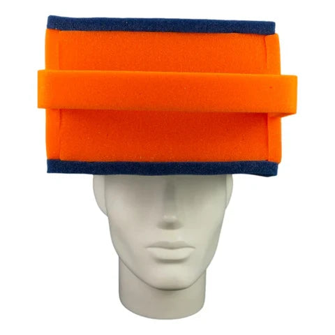 Cheese Grater Foam Hat - Navy Blue and Orange product image 3, provided for visual reference and product detail review