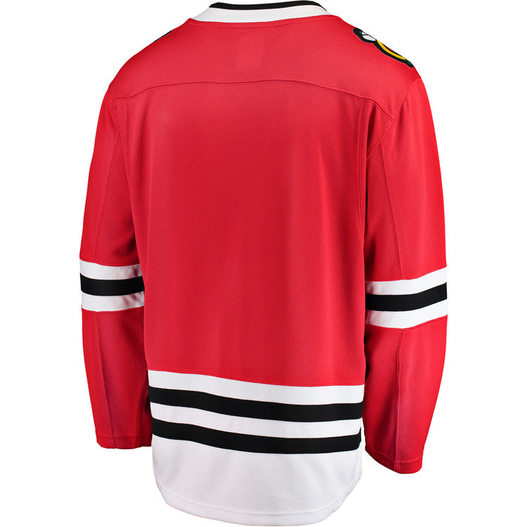 Chicago Blackhawks Fanatics Men Red Home Breakaway Jersey product image 3, provided for visual reference and product detail