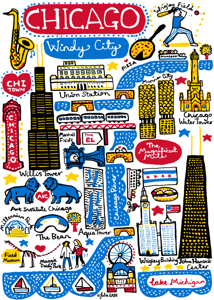Chicago Julia Gash Postcard product image 1, provided for visual reference and product detail review