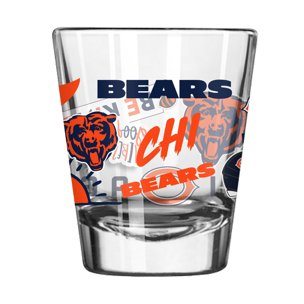 Chicago Bears 2 oz. Native Design Shot Glass product image 2, provided for visual reference and product detail review