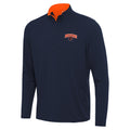 Chicago Bears Antigua Navy/Mango Content 1/4 Zip Pullover product image 1, provided for visual reference and product detail