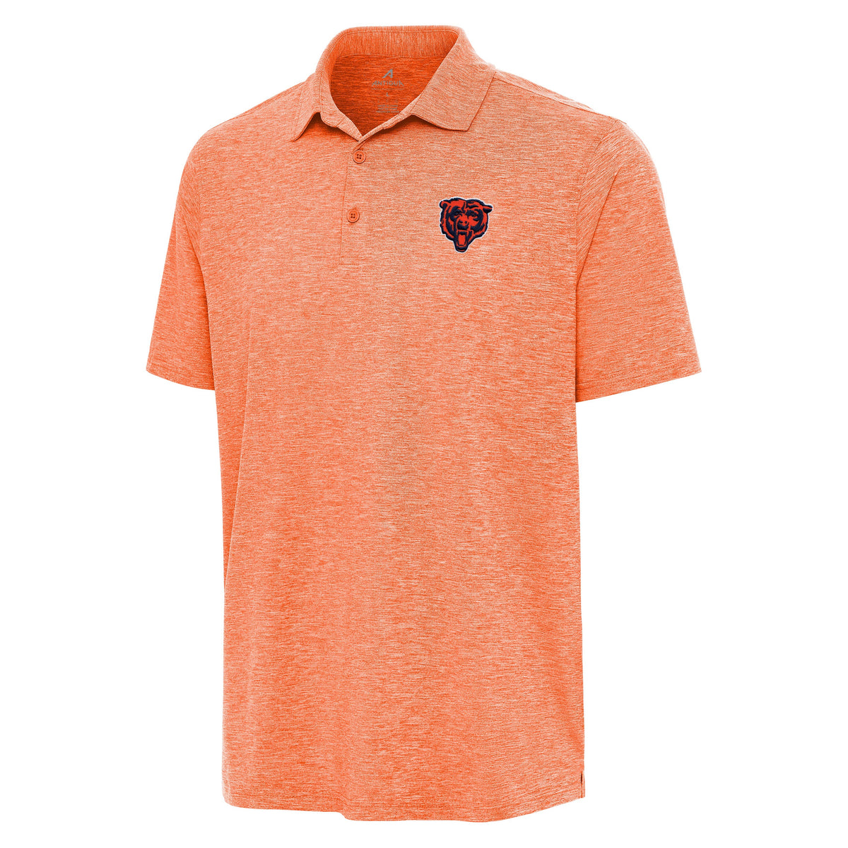 Chicago Bears Antigua Par 3 Mango Orange Polo Shirt product image 1, provided for visual reference and product detail review