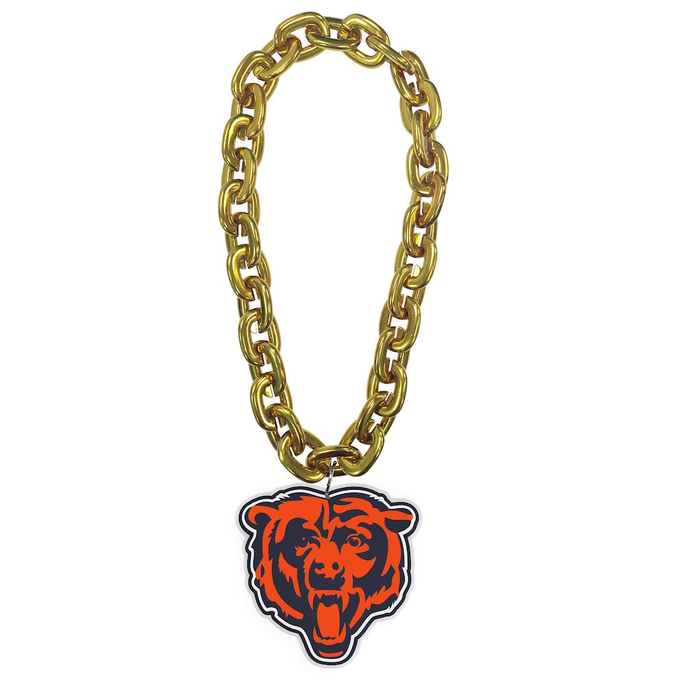 Chicago Bears Bear Face Gold Fan Chain product image 1, provided for visual reference and product detail review