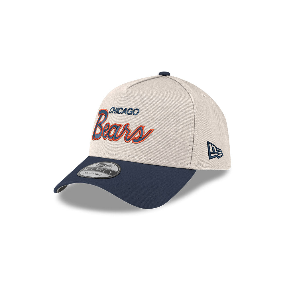 Chicago Bears Chrome/Black Script New Era 9FORTY A-Frame Adjustable Hat product image 3, provided for visual reference and