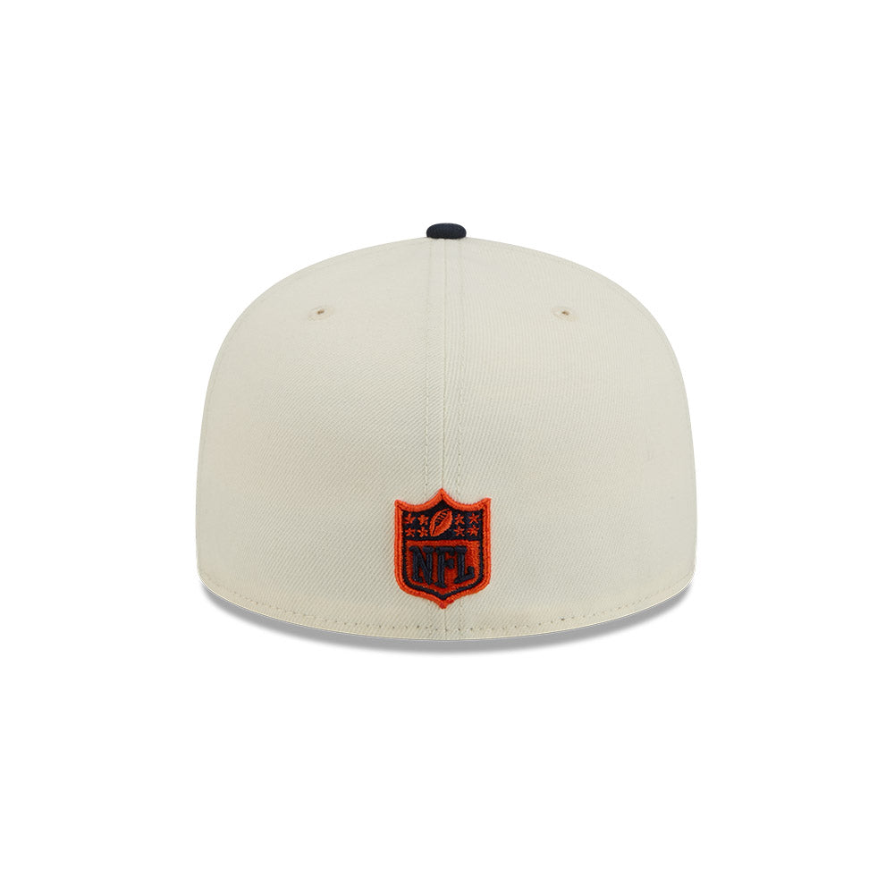 Chicago Bears Chrome/Navy Basic New Era 59FIFTY Fitted Hat product image 6, provided for visual reference and product detail
