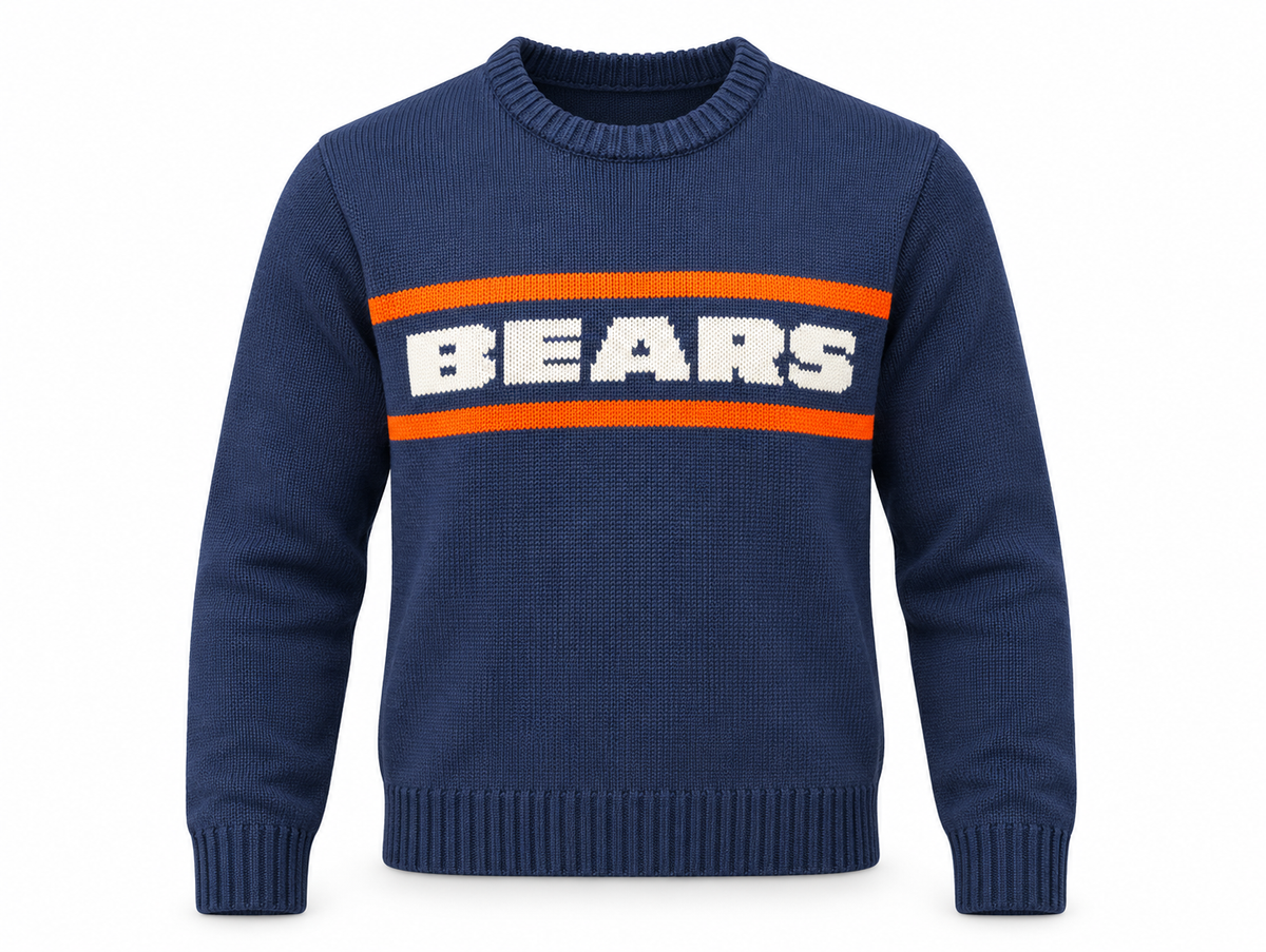 Chicago Bears Ditka Striped Sweater product image 1, provided for visual reference and product detail review