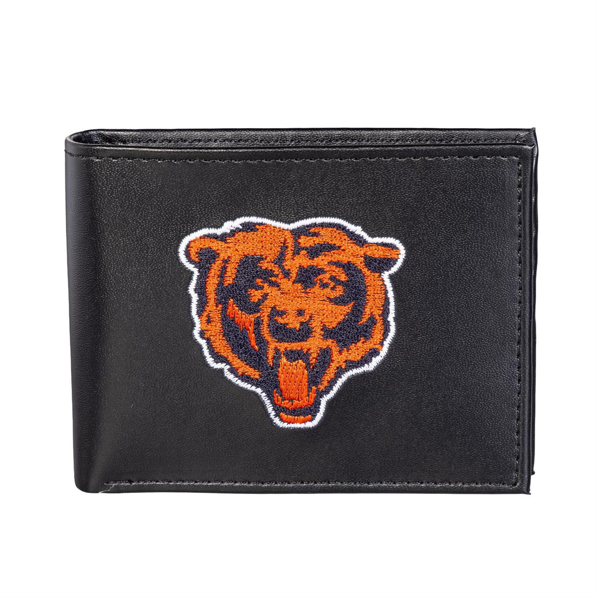 Chicago Bears Embroidered Leather Bi-fold Wallet product image 1, provided for visual reference and product detail review