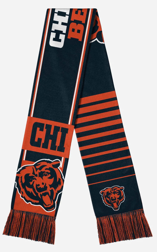 Chicago Bears Foco Double Sided Reservable Thematic Scarf product image 1, provided for visual reference and product detail
