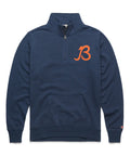 Chicago Bears Homage Navy 1/4 Zip Script B Crewneck Sweatshirt product image 1, provided for visual reference and product