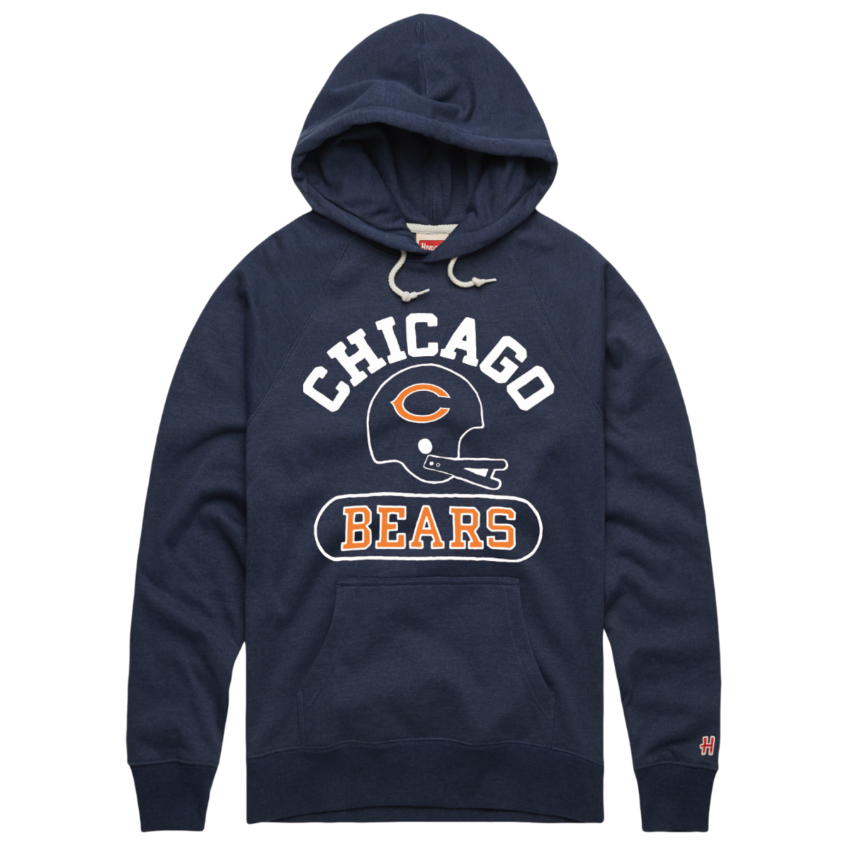 Chicago Bears Homage Navy Helmet Hoodie product image 1, provided for visual reference and product detail review
