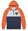 Chicago Bears Homage Tricolor Bear Head Power Zip Hoodie product image 1, provided for visual reference and product detail