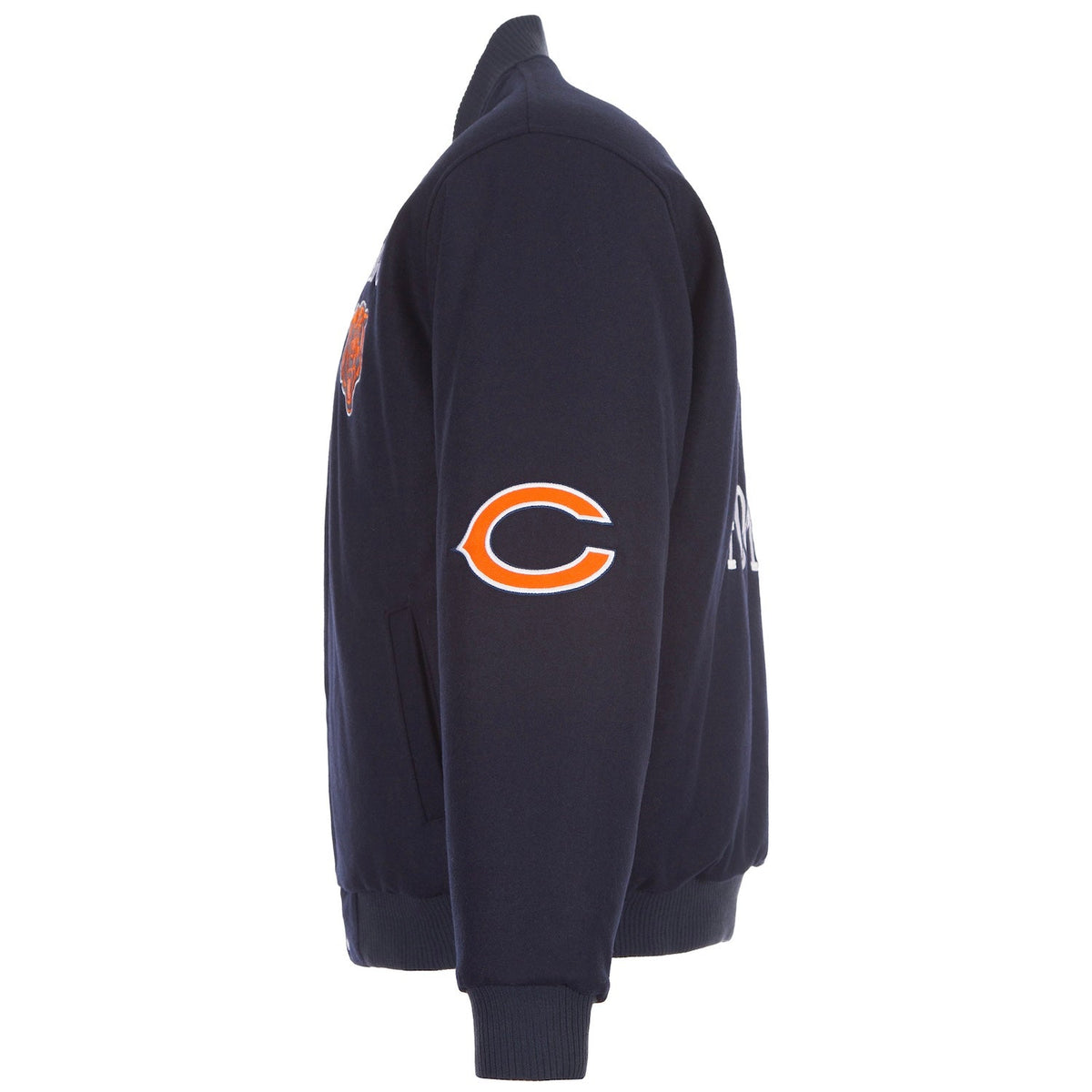 Chicago Bears JH Design Navy Reversible Full Zip Jacket product image 5, provided for visual reference and product detail