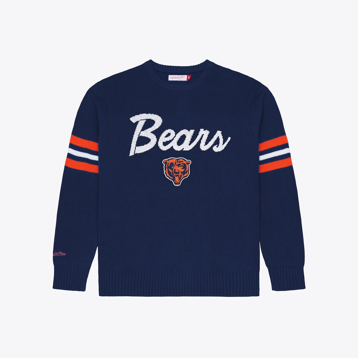 Chicago Bears Mitchell & Ness Head Coach Knit Sweater product image 1, provided for visual reference and product detail