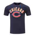 Chicago Bears Navy Classic Bristle T-Shirt product image 1, provided for visual reference and product detail review