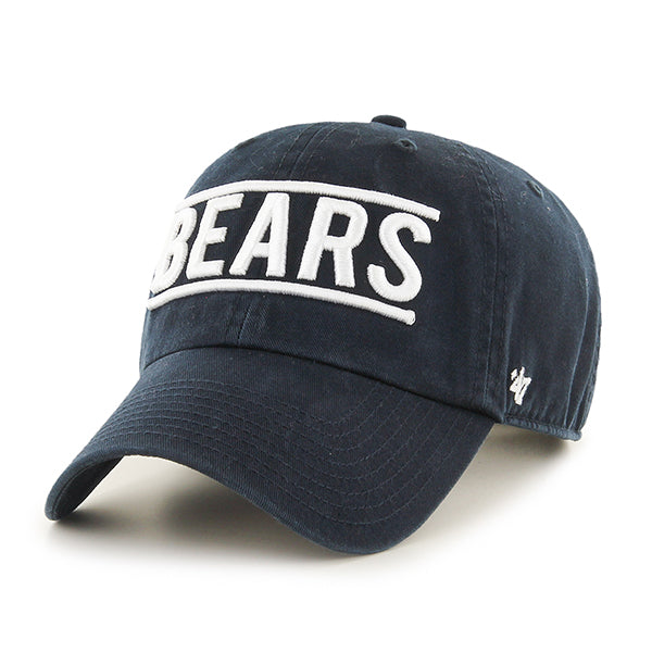 Chicago Bears Navy Wordmark Lines '47 Clean Up Adjustable Hat product image 1, provided for visual reference and product