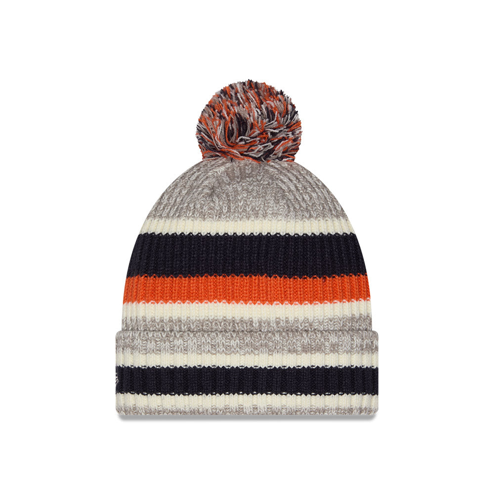 Chicago Bears New Era Bear Head Stripe Knit Beanie product image 3, provided for visual reference and product detail review