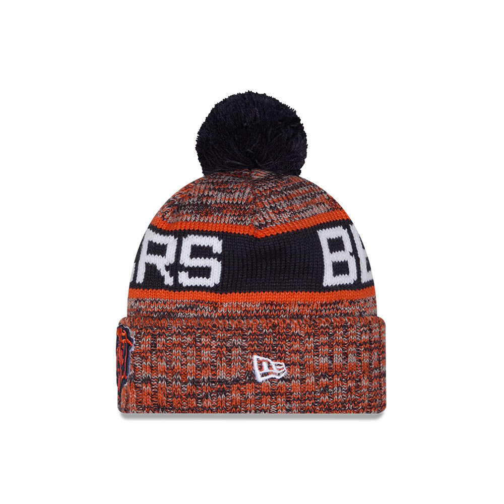 Chicago Bears New Era Bear Head Tri-Color Knit Beanie Hat product image 2, provided for visual reference and product detail