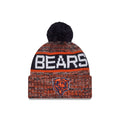 Chicago Bears New Era Bear Head Tri-Color Knit Beanie Hat product image 1, provided for visual reference and product detail