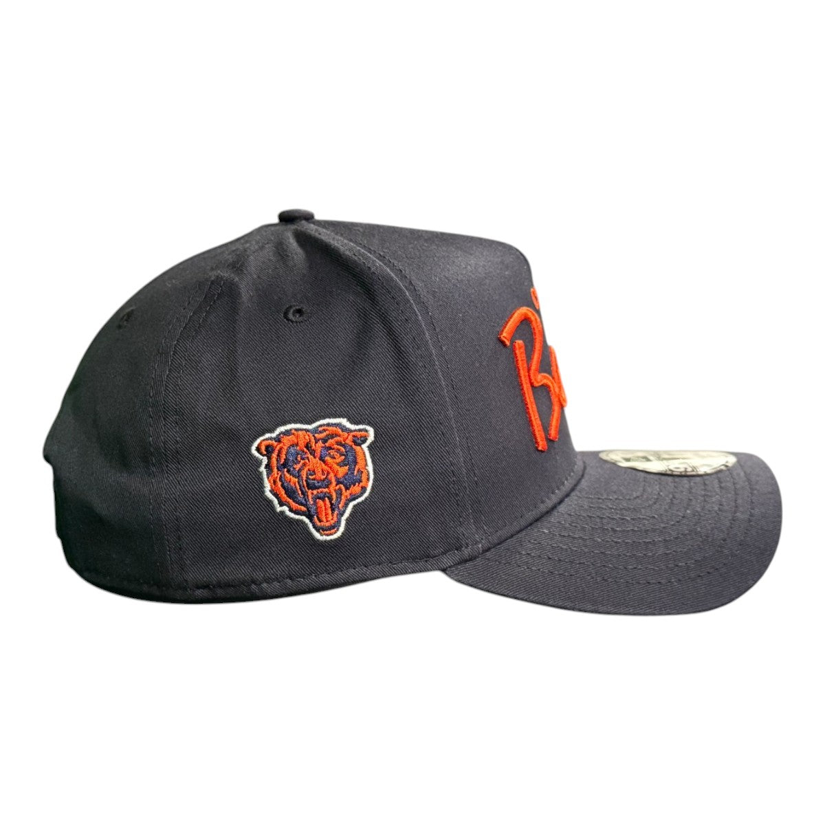 Chicago Bears New Era Navy Script 9FORTY A-Frame Adjustable Hat product image 5, provided for visual reference and product