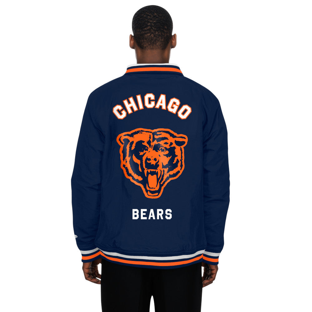 Chicago Bears New Era Navy Zip Up Jacket product image 1, provided for visual reference and product detail review