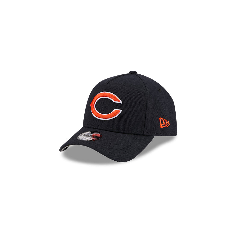 Chicago Bears New Era Youth Navy C 9FORTY Adjustable Hat product image 3, provided for visual reference and product detail
