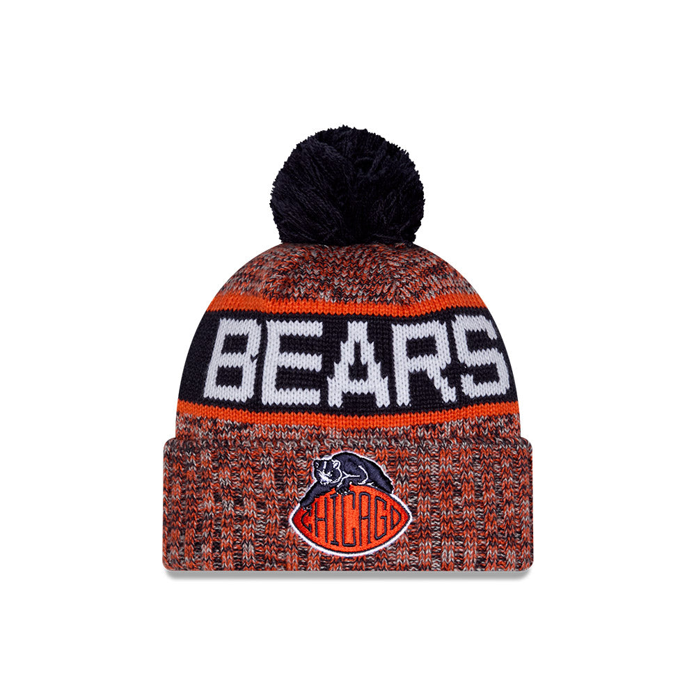 Chicago Bears New Era Youth Rivalry Pom Knit Hat product image 1, provided for visual reference and product detail review