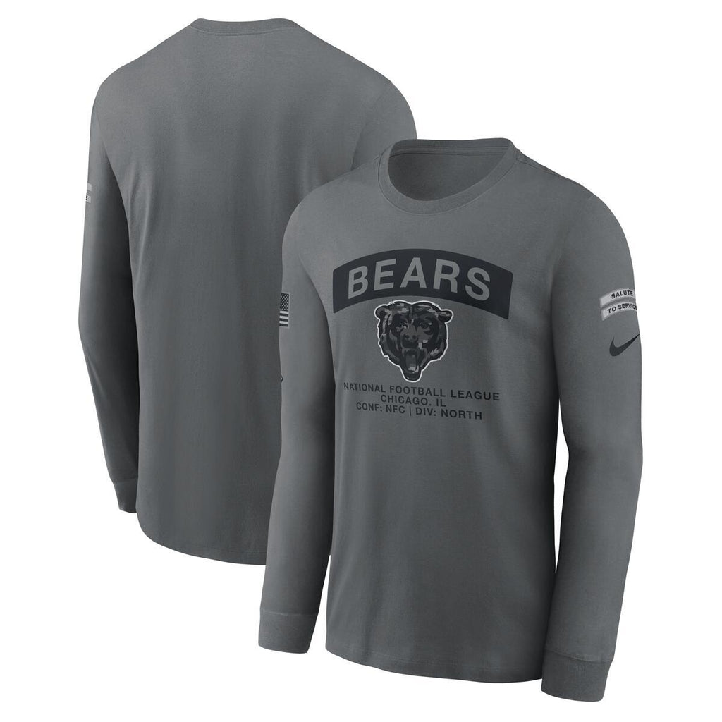 Chicago Bears Nike 2026 Salute To Service Sideline Long Sleeve T-Shirt product image 1, provided for visual reference and