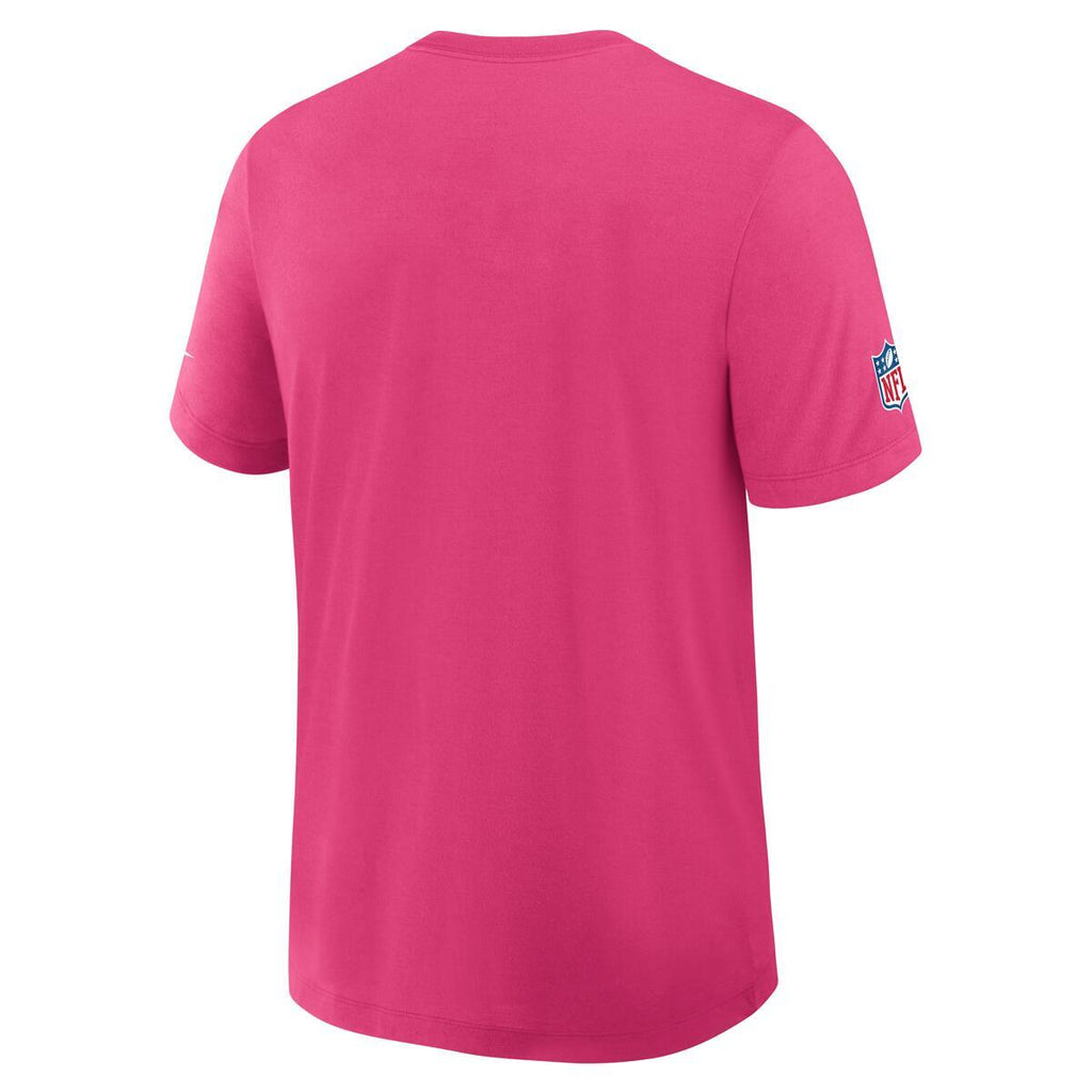 Chicago Bears Nike Men Crucial Catch Pink T-Shirt product image 2, provided for visual reference and product detail review