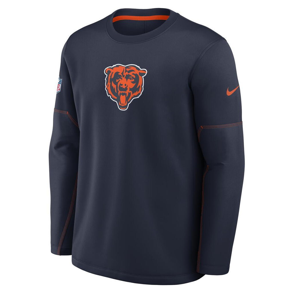 Chicago Bears Nike Men Navy Bear Logo Crewneck Sweatshirt product image 2, provided for visual reference and product detail