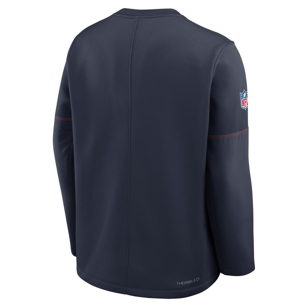 Chicago Bears Nike Men Navy Bear Logo Crewneck Sweatshirt product image 3, provided for visual reference and product detail