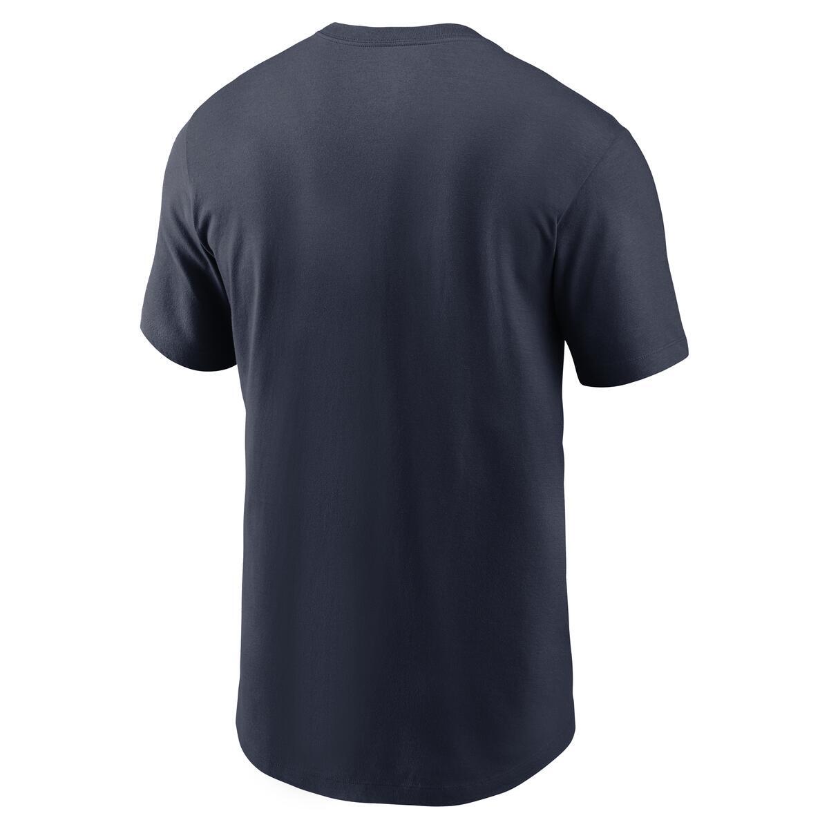 Chicago Bears Nike Men Navy Essential Logo Cotton T-Shirt product image 3, provided for visual reference and product detail