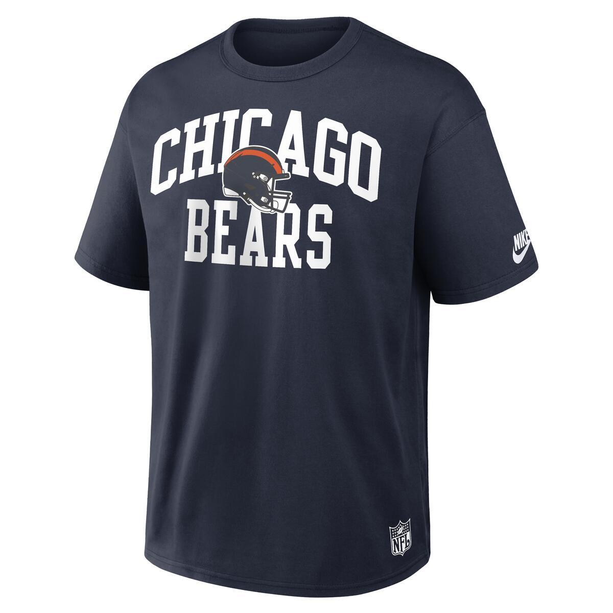 Chicago Bears Nike Men Navy Max 90 T-Shirt product image 2, provided for visual reference and product detail review