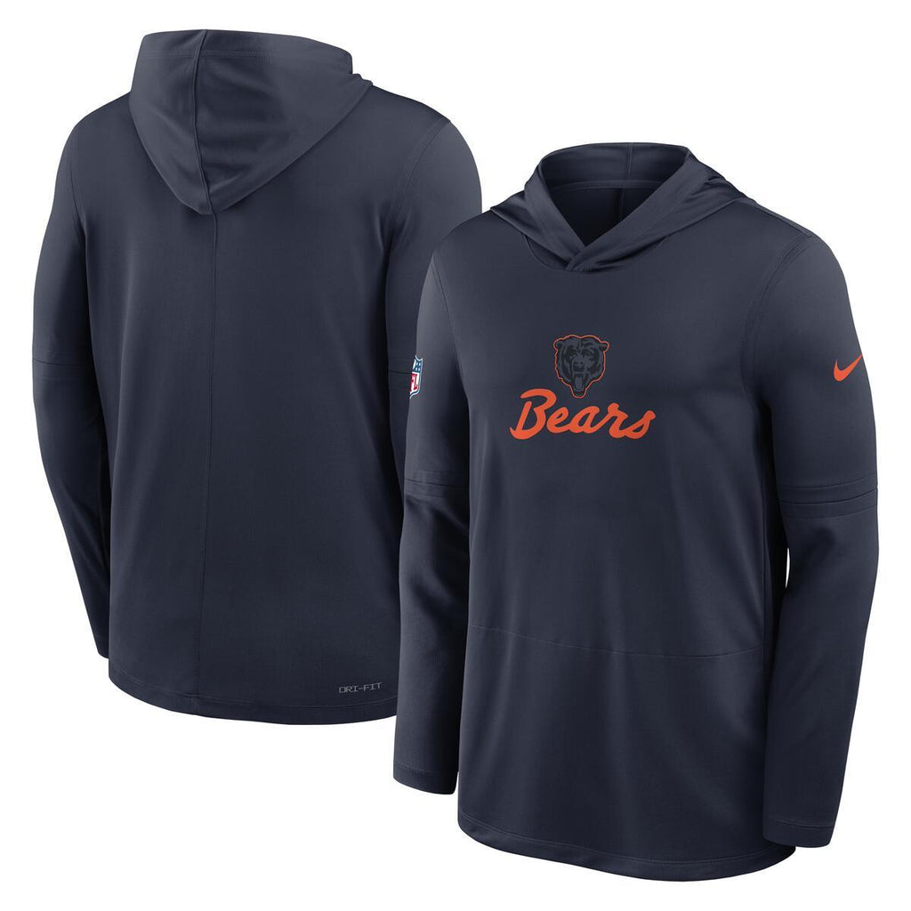 Chicago Bears Nike Men Rivalry Sideline 2026 Lightweight Long Sleeve Hoodie product image 1, provided for visual reference