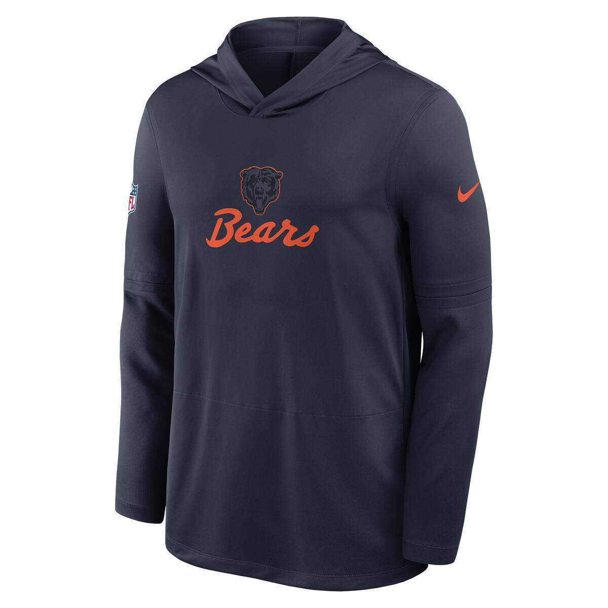 Chicago Bears Nike Men Rivalry Sideline 2026 Lightweight Long Sleeve Hoodie product image 2, provided for visual reference