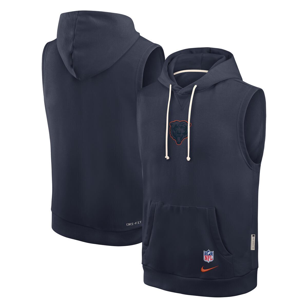 Chicago Bears Nike Men Rivalry Sideline 2026 No Sleeve Hoodie product image 1, provided for visual reference and product